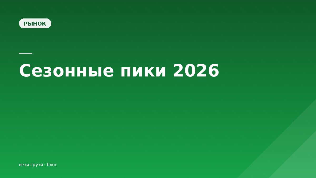 Сезонные пики в логистике 2026